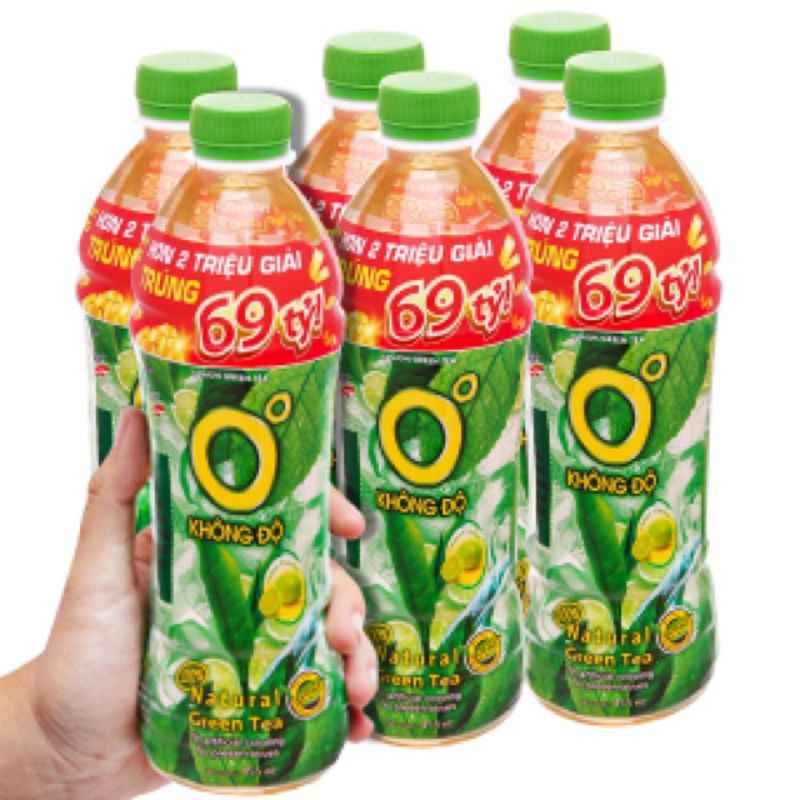 Trà xanh 0 độ hương chanh chai 500ml