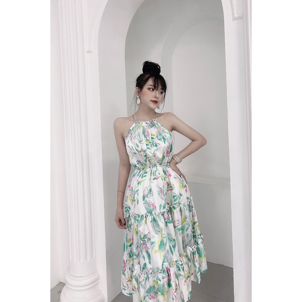 Đầm xòe 2 dây cổ yếm - 20Again - DEA0701 | BigBuy360 - bigbuy360.vn