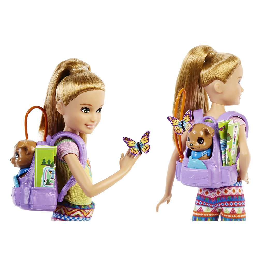 MỚI Búp Bê Barbie Malibu Brooklyn Stacie Chelsea Đi Cắm Trại It Takes Two Camping