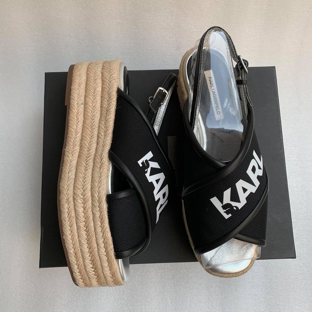 GIÀY SANDAL KARL LAGERFELD KAMINI PLATFORM SLING KL80305091 SIZE 39