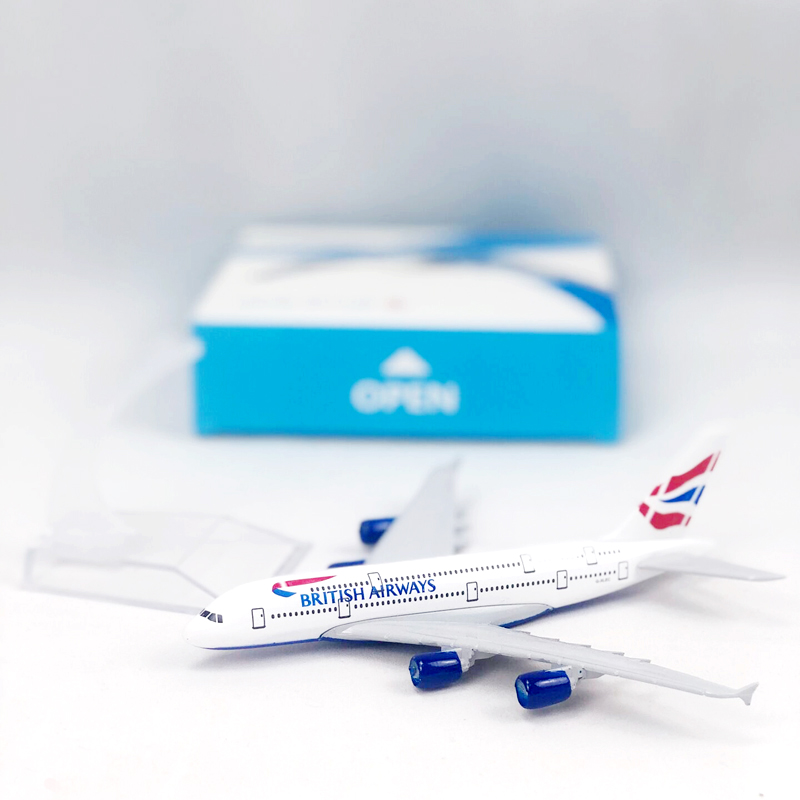 AIRCRAFT MODEL Mô Hình Máy Bay Đồ Chơi A380 Uk Airbus 380 16cm