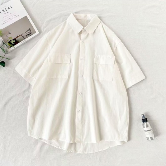 Áo sơ mi nam tay ngắn màu sắc retro thời trang bigsize áo. nam áo sơ mi trắng  basic bigsize unisex  áo cộc tay nam  simple  hàn quốc  áo sơ mi dài tay  fashion   áo sơ mi nam big size cotton