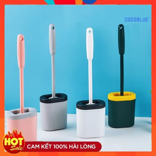 Combo 2 Cây Chổi Cọ Nhà Vệ Sinh toilet brush bằng silicon kèm hộp đựng dán tường