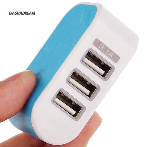 Cốc sạc 3 cổng USB tiện lợi khi đi du lịch