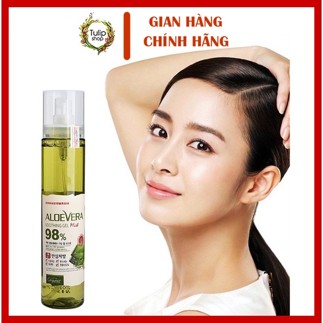 Xịt khoáng lô hội nha đam Aloe Vera Soothing Mist 98%