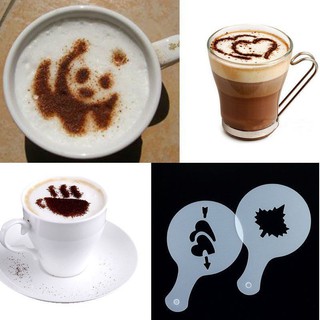 Hot 15Pcs Coffee Latte Art Stencils DIY Decorating Cake Cappuccino FoamTool CN