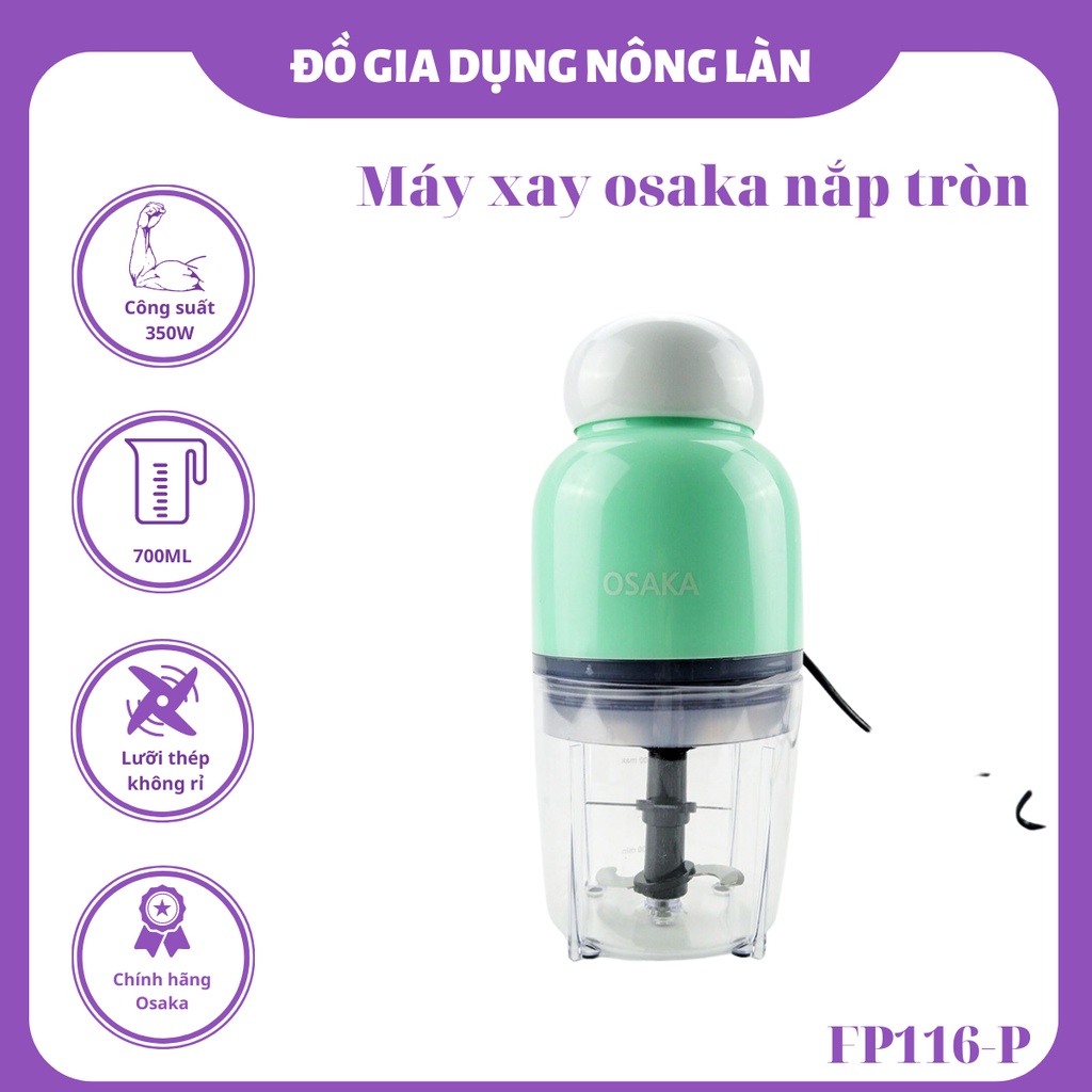 Máy xay thịt mini cầm tay osaka nắp tròn 350W NL SHOP, máy xay sinh tố cầm tay xay tỏi ớt xay tỏi ớt xay rau ăn rặm