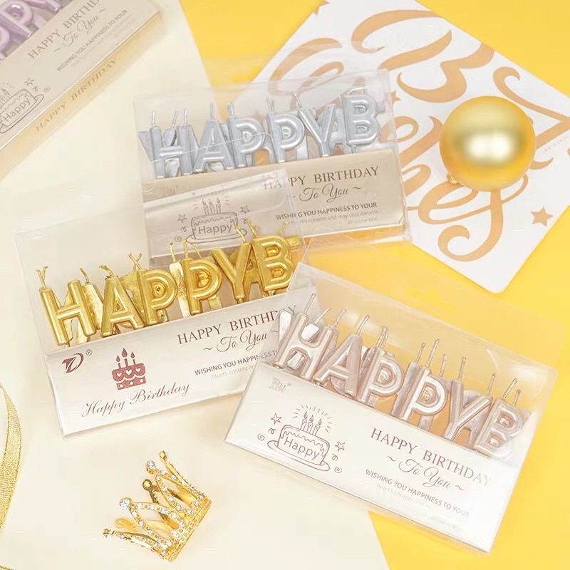 Bộ Nến Chữ Happy Birthday