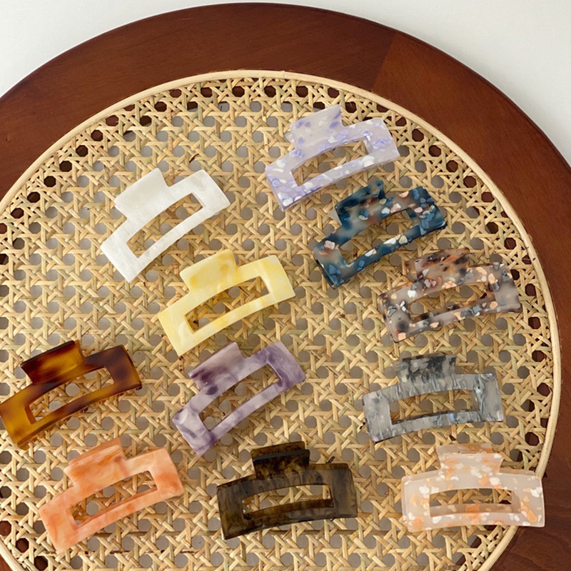 Kẹp tóc họa tiết đá cẩm thạch nhiều màu sắc dành cho nữ Hairclips