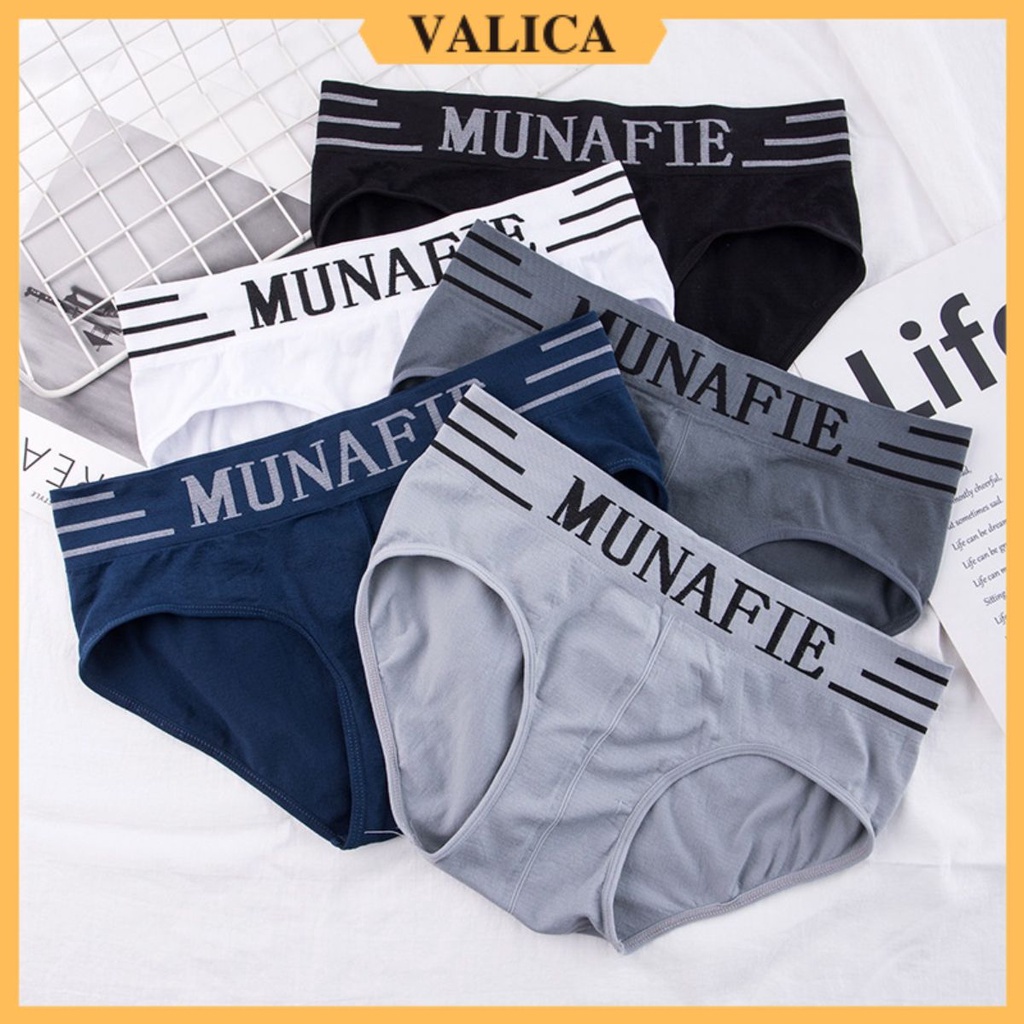 Quần lót nam Munafie - Quần sịp nam tam giác thun kháng khuẩn, co dãn 4 chiều VALICA 899