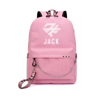Balo thông minh hồng JACK J97 cặp sách thiết kế thông minh nam nữ đi chơi học tiện dụng
