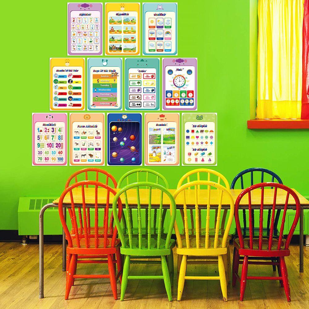 CHOOKEY Bộ 12 Áp Phích Bảng Đồ Chơi Giáo Dục Theo Phương Pháp Montessori