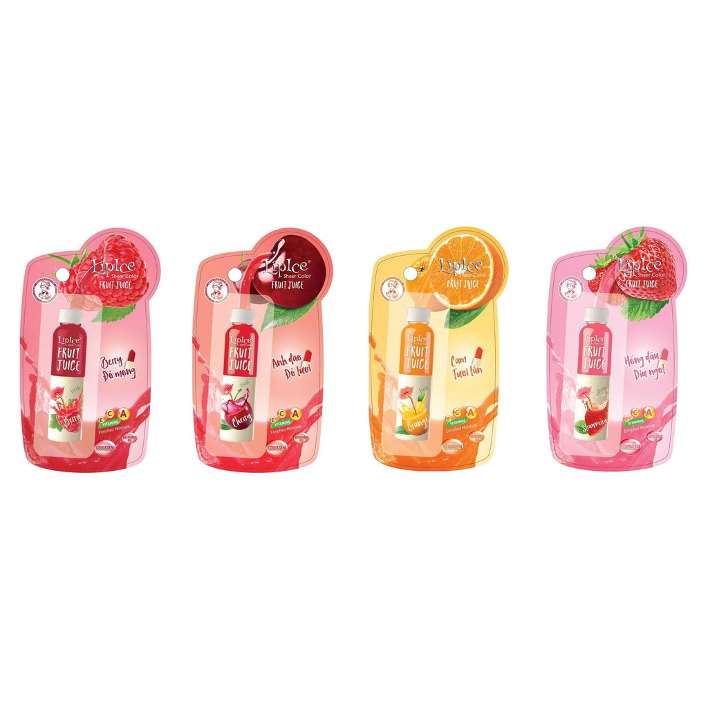 Son dưỡng có màu Lipice Sheer Color Fruit Juice 4g