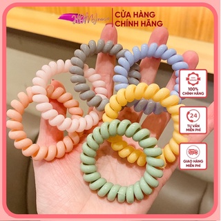 Chun buộc tóc lò xo siêu bền Màu Pastel Korea Style - Dây xoắn cuộc tóc Kiểu Hàn Quốc