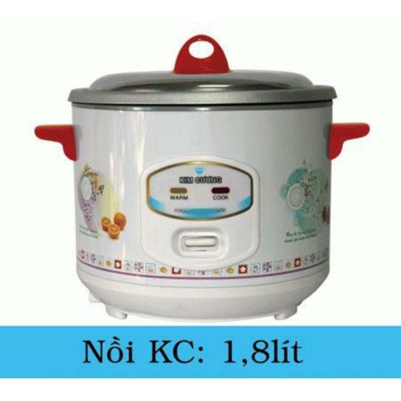 Nồi cơm điện Kim Cương nắp rời chính hãng 1.2L 1.8L 2.2 L
