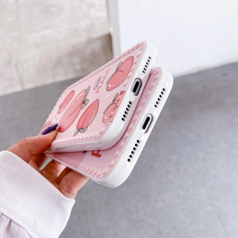 Ốp điện thoại TPU chống sốc viền hình quả đào iPhone 12 12pro 12promax 7plus 8 plus 7 8 X XS XR XSMAX 11 11pro 11promax | BigBuy360 - bigbuy360.vn