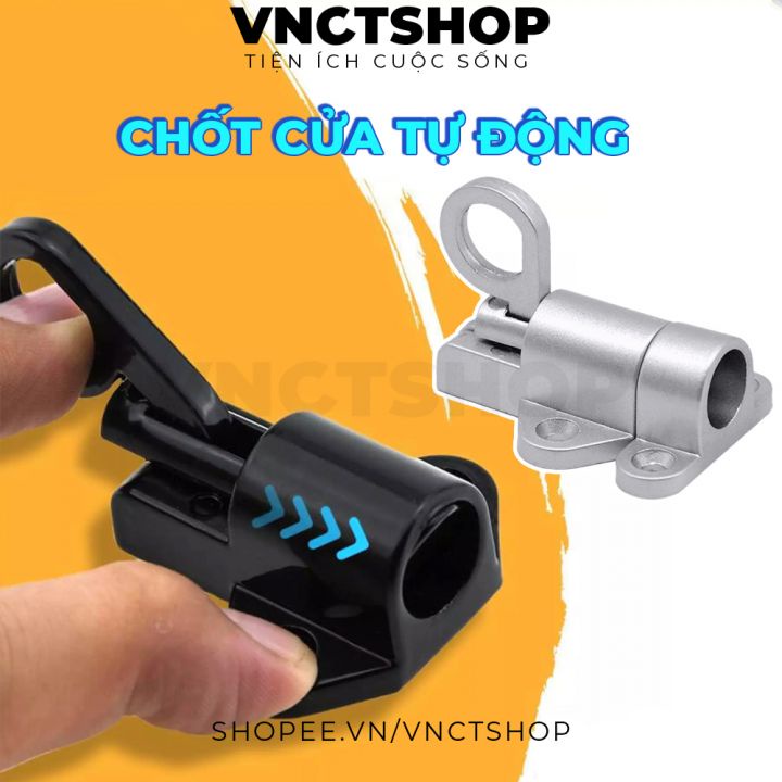 Chốt cửa tự động, khóa cửa ngang an toàn bằng nhôm tự gài cửa sổ gỗ đóng cài cửa ra vào