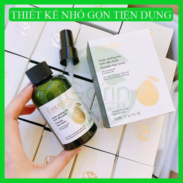 Nước dưỡng tóc tinh dầu vỏ bưởi Pomelo Cocoon 140ml giúp giảm rụng tóc, kích thích tóc mọc nhanh