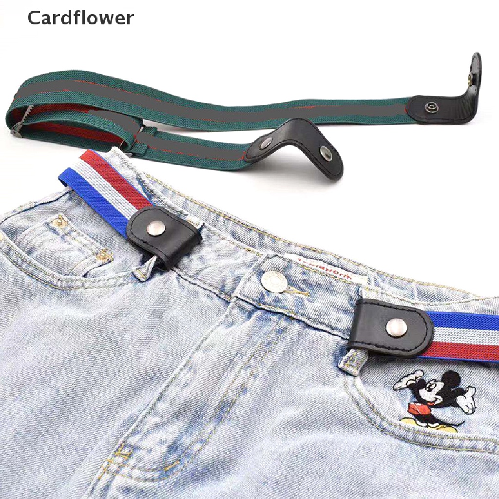 &lt; Cardflower &gt; Thắt Lưng Co Giãn Không Đường May Không Có Khóa Cài Cho Nam Và Nữ