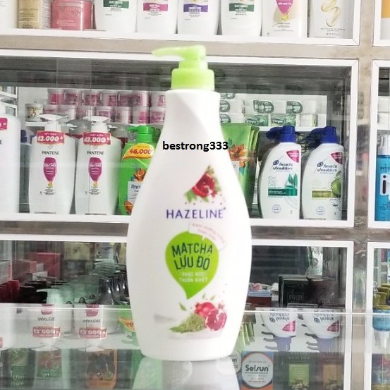 Sữa Dưỡng Thể Hazeline dưỡng trắng da Matcha Lựu Đỏ 370ml