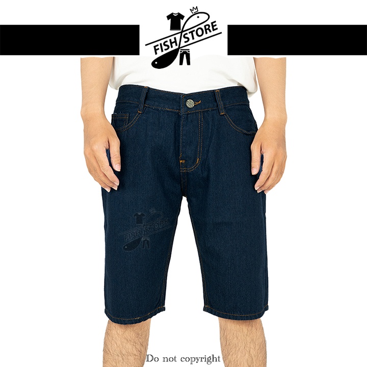 Quần short jean nam chất bò big size ngắn cao cấp kiểu trơn đơn giản FF56L