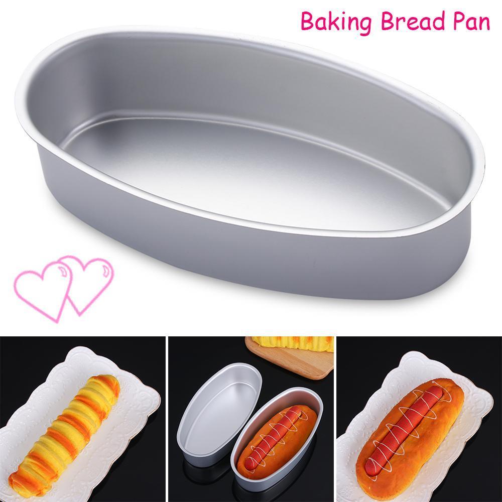 1 / 2 Khuôn Nướng Bánh Mì Hình Oval Chống Dính Tiện Dụng