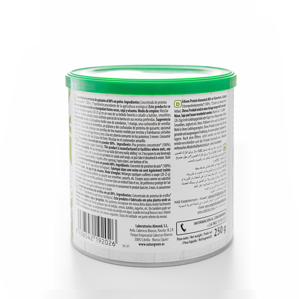 Bột Protein Từ Đậu Hữu Cơ NaturGreen (250g) - NaturGreen Pea Protein | BigBuy360 - bigbuy360.vn