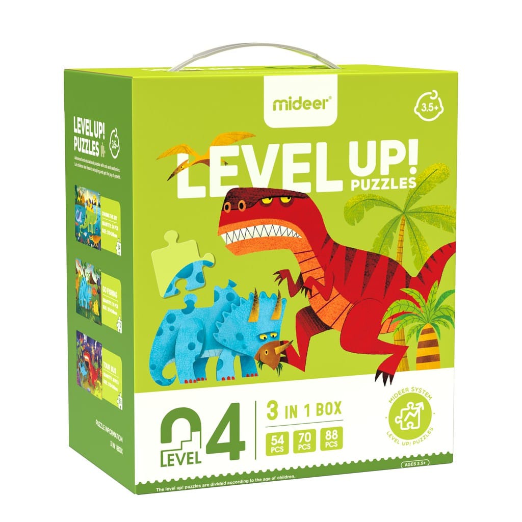 (CHÍNH HÃNG MIDEER) XẾP HÌNH THÔNG MINH CHO BÉ Level up puzzle (đủ các cấp độ cho bé từ 2 đến 8 tuổi