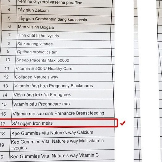 Kẹo viên ngậm bổ sung sắt - Iron Melts - 50 viên | Thế Giới Skin Care