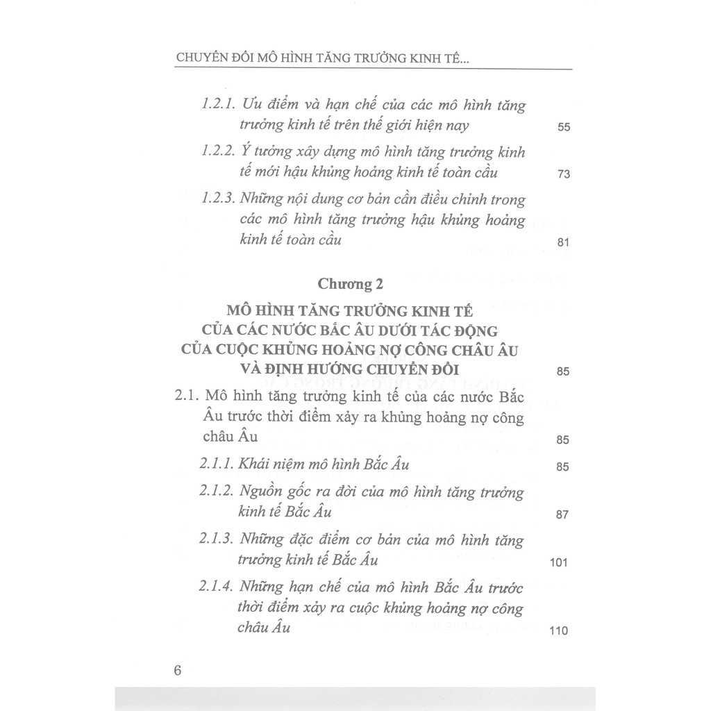 Sách - Chuyển Đổi Mô Hình Tăng Trưởng Kinh Tế Ở Một Số Nước Bắc Âu Dưới Tác Động Của Cuộc Khủng Hoảng Nợ Công Châu Âu