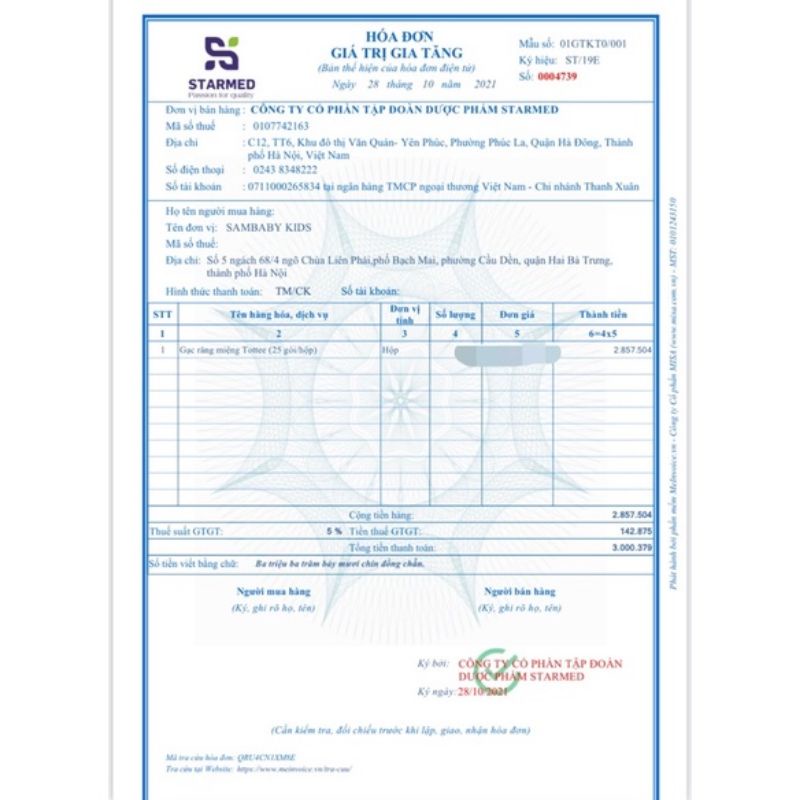 ✔️️️ Gạc rơ lưỡi Tottee Tinh Chất Cỏ Ngọt | Hộp 25 gói