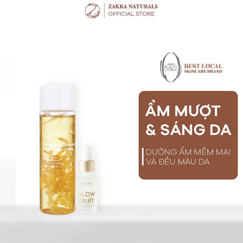 Bộ Đôi Ẩm Mượt Sáng Da Zakka Naturals 8