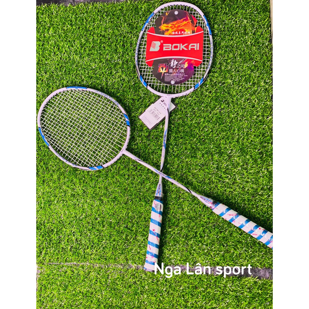 Vợt cầu lông Bokai chính hãng  siêu bền khung vợt chịu lực cao - clip thật ảnh tự chụ