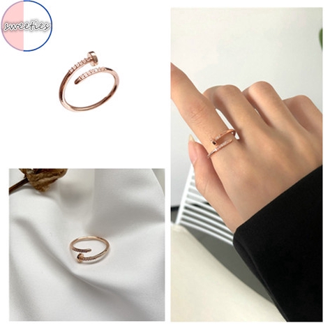 Nhẫn Hở Hình Móng Vuốt Phong Cách Hàn Quốc