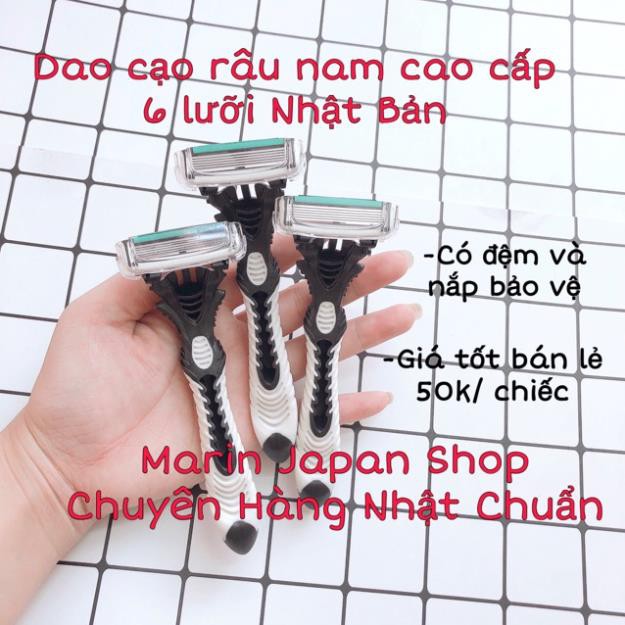 (6 lưỡi,hàng Nhật)Dao cạo râu cho nam đàn ông hàng nội địa Nhật Bản