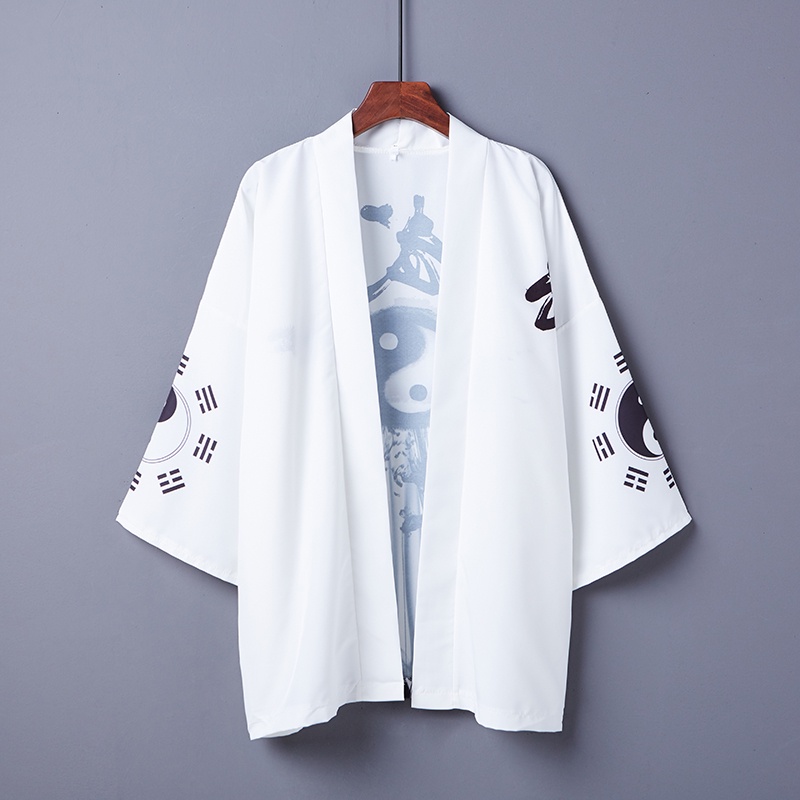 Áo choàng kimono chống nắng dáng rộng phong cách Nhật Bản cổ điển thời trang mùa hè