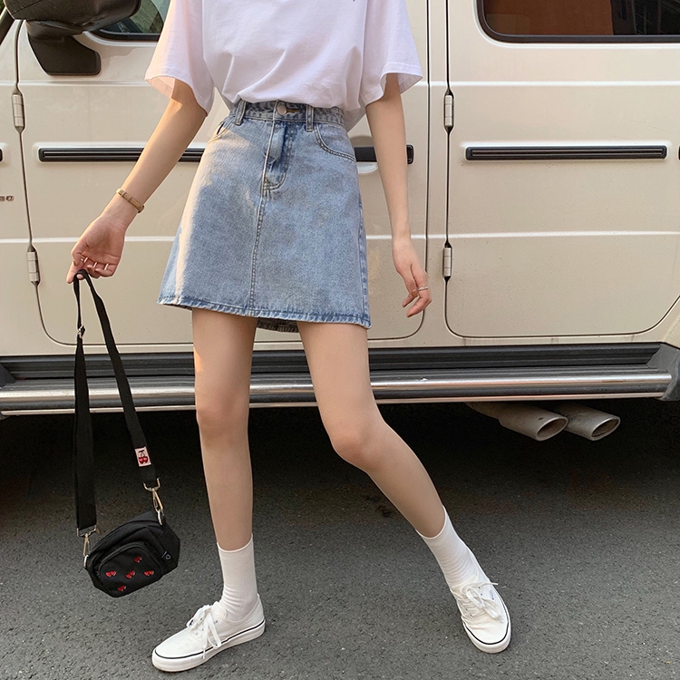 Chân Váy Jean Chữ A Lưng Cao Thời Trang Cho Nữ | BigBuy360 - bigbuy360.vn