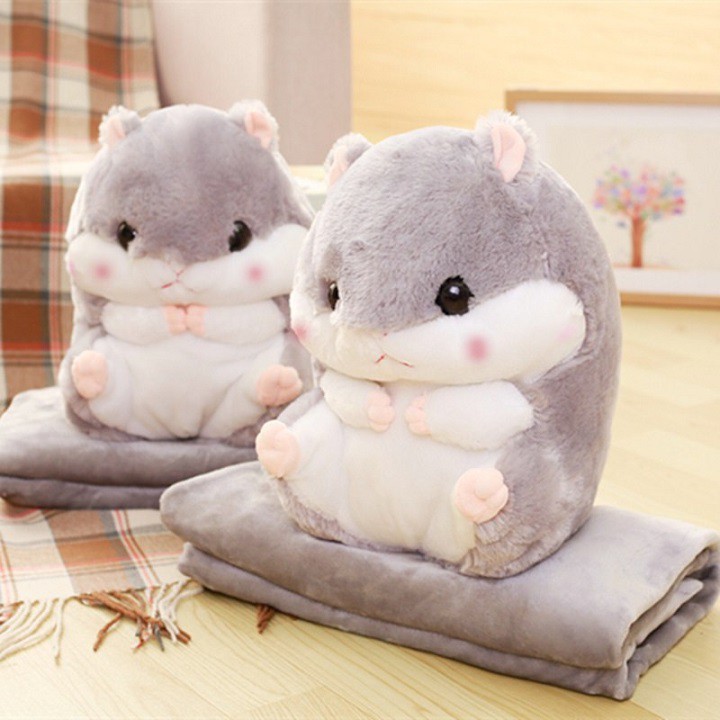 Bộ chăn gối hình chuột hamster