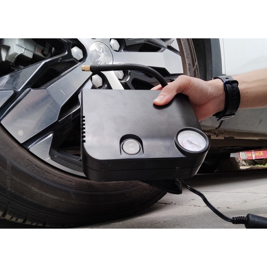 Bơm lốp ô tô nội địa Nhât Daihatsu, bơm lốp xe oto mini JAPAN 375kPa-12V khỏe vô địch bơm mọi dòng xe bảo hành 12 tháng