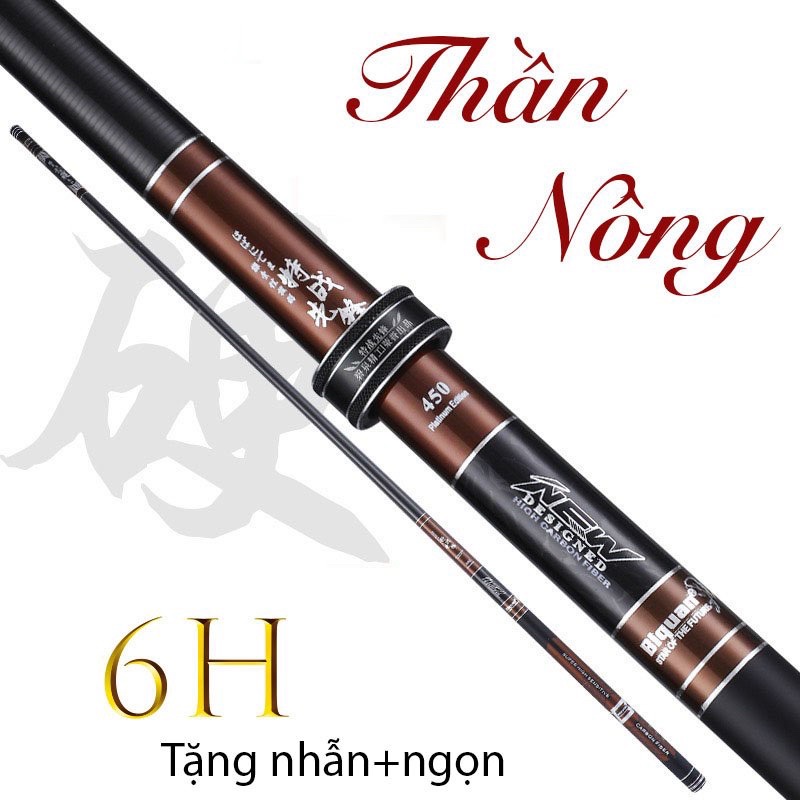 CẦN TAY CHÍNH HÃNG BIQIAN 6h THẦN NÔNG (tặng nhẫn vs đọt phụ )