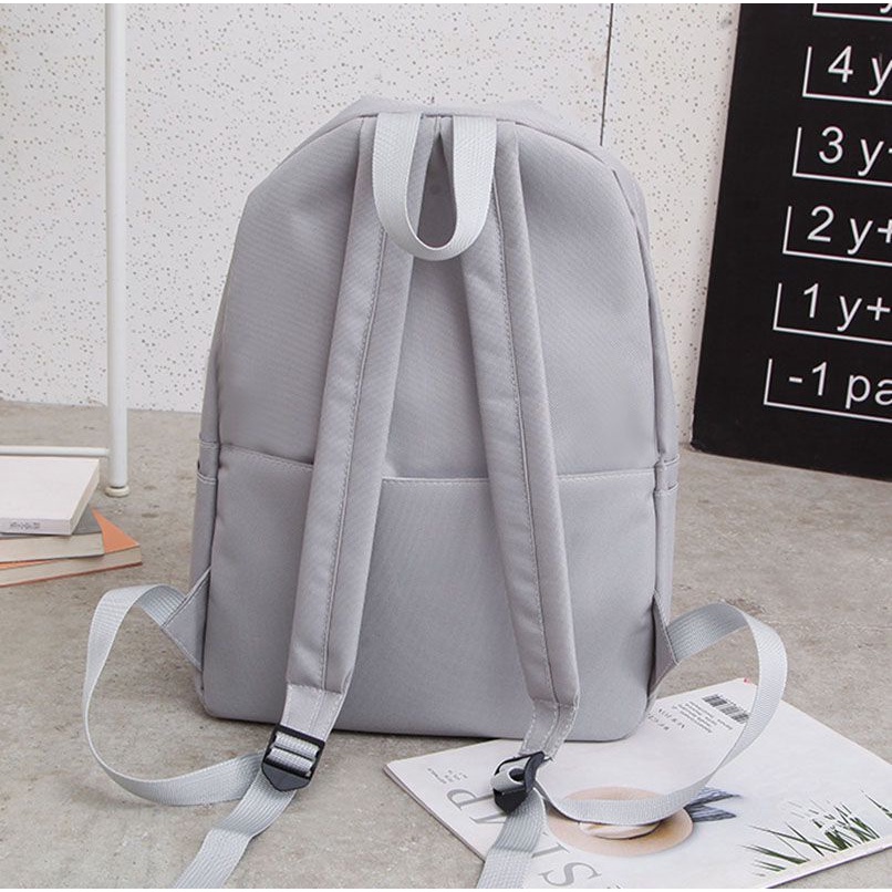 Set 4 Món Balo Túi Ví Canvas Dễ Thương Cho Nữ