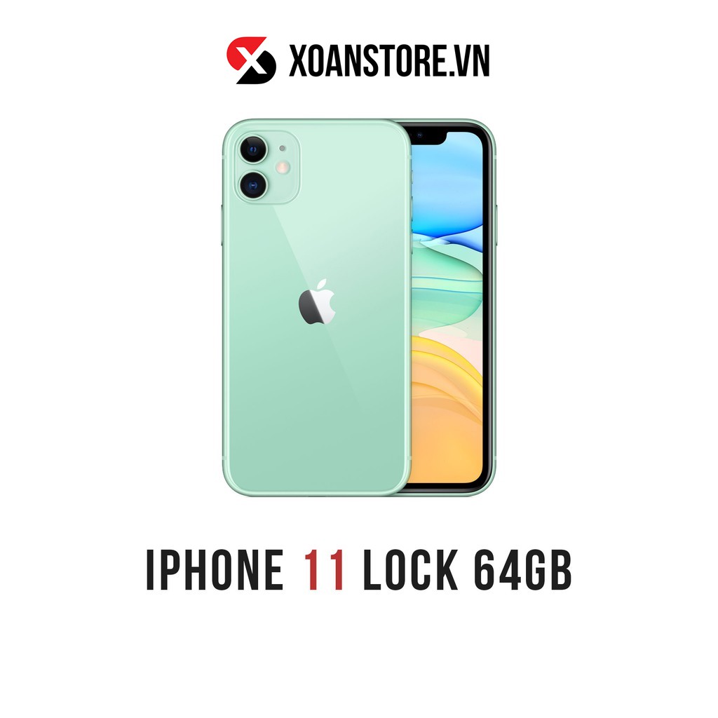 [Mã 66ELHASALE hoàn 7% đơn 500K] ĐIỆN THOẠI IPHONE 11 LOCK 64GB mới 99% bảo hành 12 tháng lỗi là đổi tại XOĂN STORE