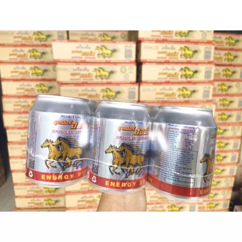 6 Lon Nước tăng lực Ngựa Chiến Super Horse