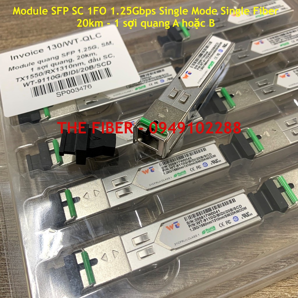 Module SFP SC 1FO 1.25Gbps Single Mode Single Fiber 20KM