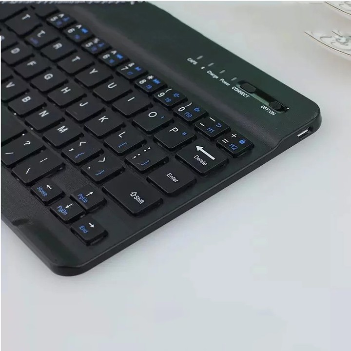 Bàn Phím Bluetooth Cho Điện Thoại Và Laptop, Bàn phím Không Dây Sạc Đầy Pin Dùng 7 - 8h Liên Tục - Bảo Hành 12 Tháng