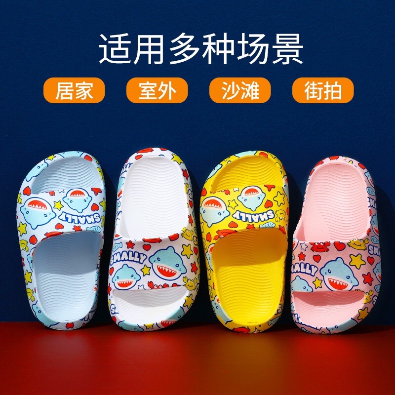 Dép lê quai ngang in hình họa tiết cho bé trai,bé gái