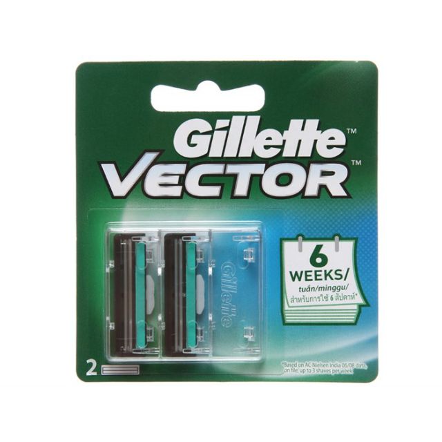 Vỉ 2 lưỡi do cạo râu kép Gillette Vector
