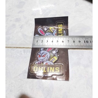 Combo 5 Tem Decal Sticker Tem Thỏ Ohlins Dán Xe Giá Rẻ