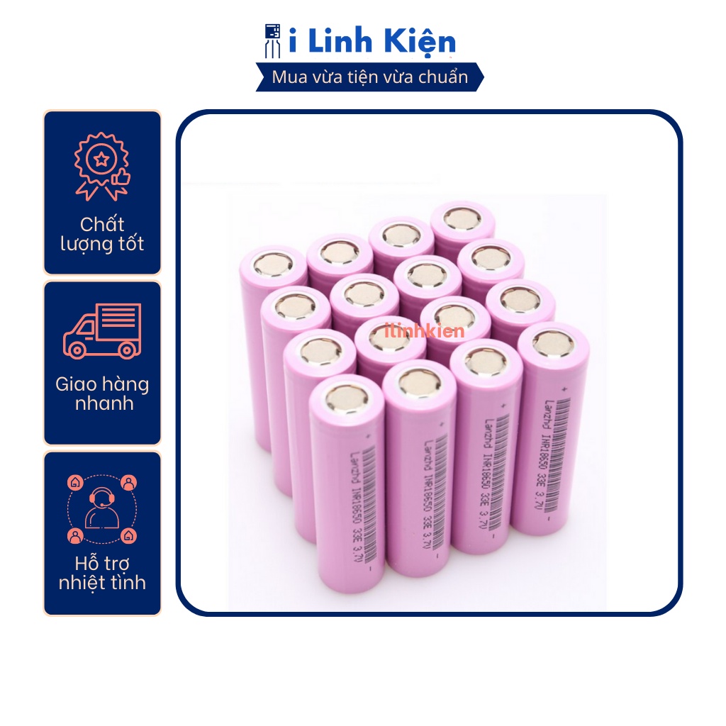 PIN Lithium 18650 3.7V 2600mAh 5C/INR18650-30Q 3000mAh/3350mAh mới chính hãng