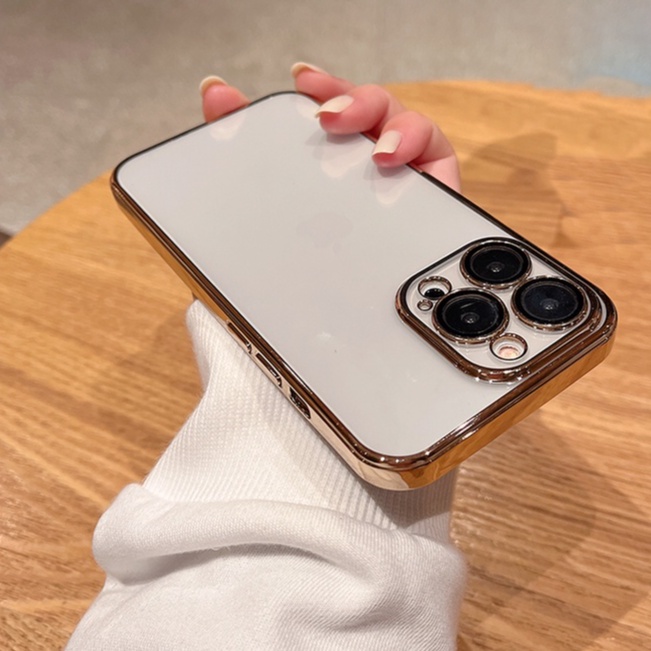 Ốp lưng iPhone 15 Pro Max/ 14/ 14 Plus/ 14 Pro/ 14 Pro Max/ 13 Pro Max, ốp bảo vệ camera, ốp trong viền màu Sulada